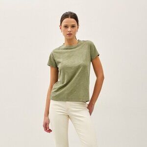 Women's Olive Green Short Sleeve T-shirt Be Cool Size Medium NWT